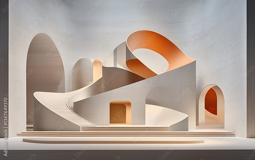 Fototapeta premium Modern architectural model design