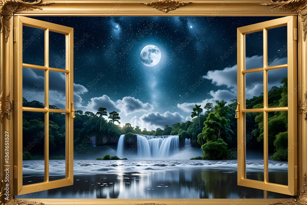 Fototapeta premium window in the night