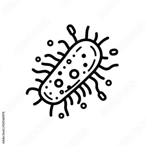 Bacteria illustration depicting microscopic living organisms  