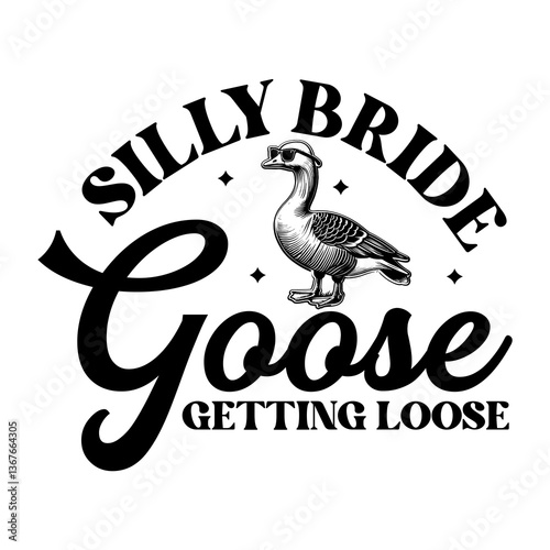 Silly bride goose getting loose SVG Design
