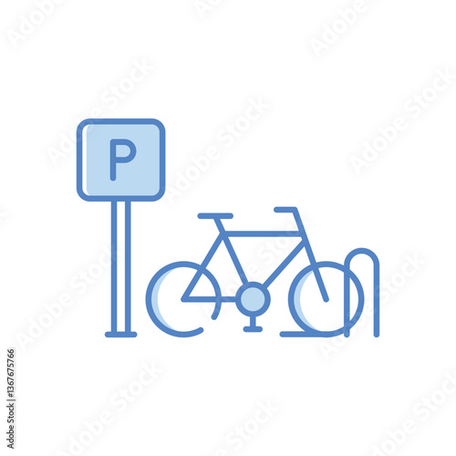 Bicycle Parking Vector icon