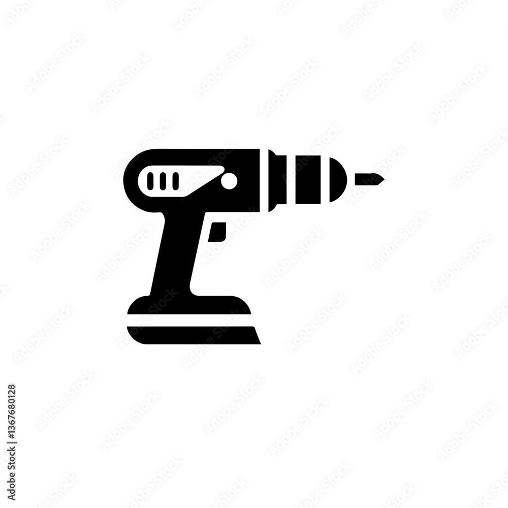 Fototapeta premium Electric drill icon with transparent background