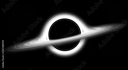 Artistic Rendering of a Black Hole with Accretion Disk
