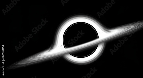 Artistic Rendering of a Black Hole with Accretion Disk