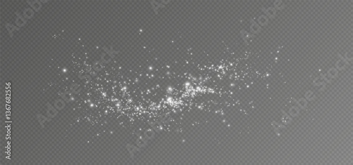 Glow light effect. Vector illustration. Christmas flash. dust	