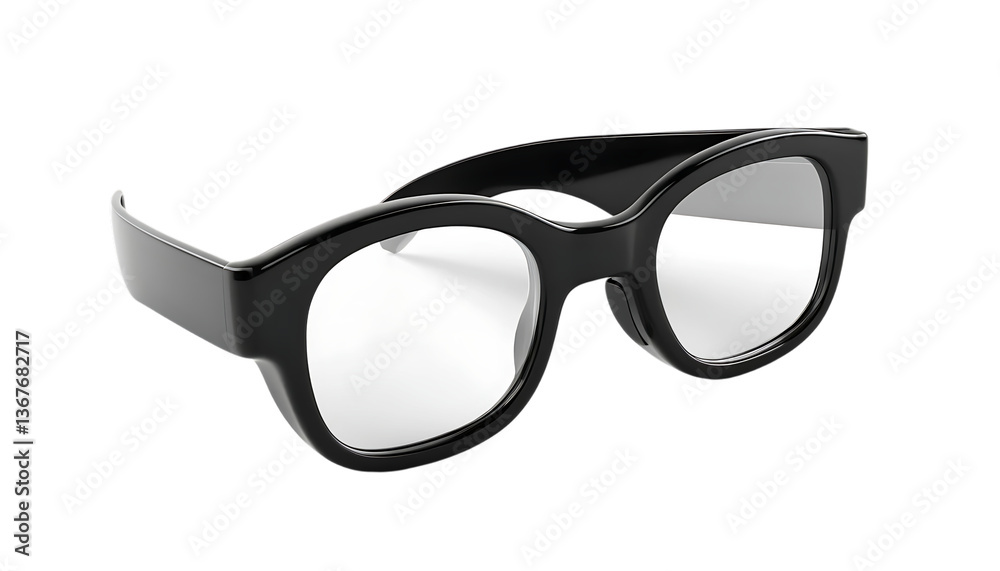 Fototapeta premium Black 3D Movie Glasses png
