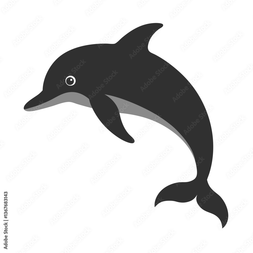 Dolphin silhouette vector illustration Dolphin silhouette vector illustration