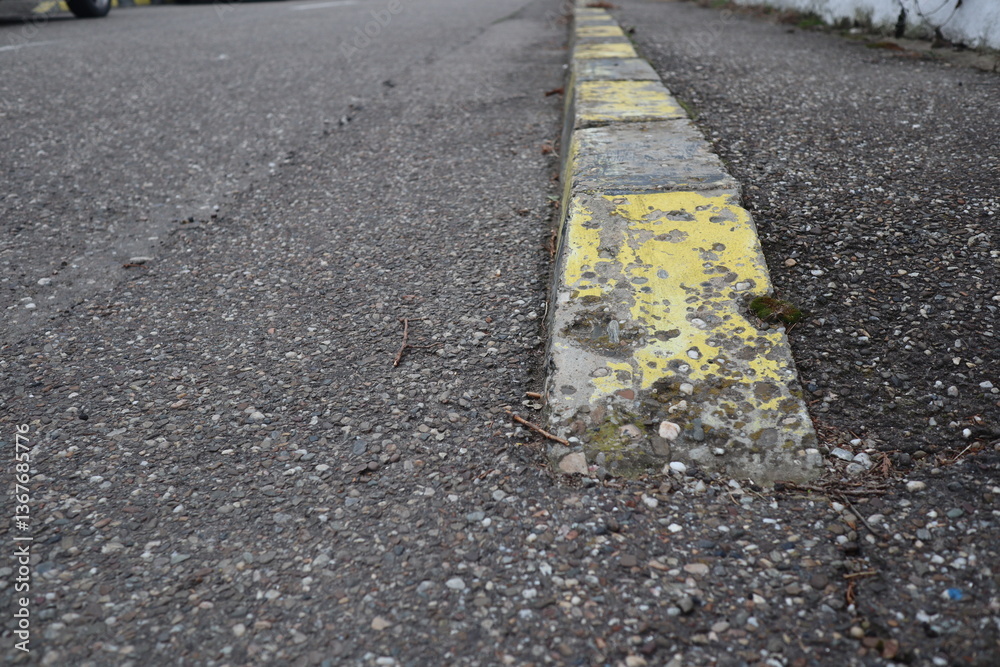 Obraz premium Degraded public road accession way