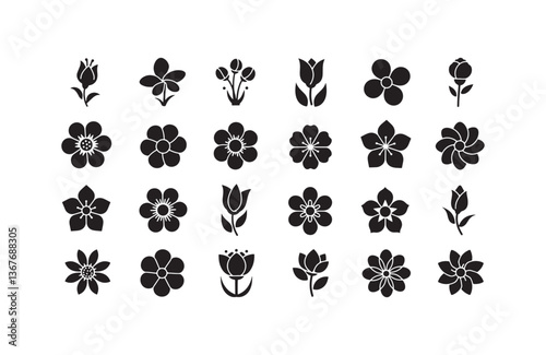 Abstract Petal Pattern Icons Collection