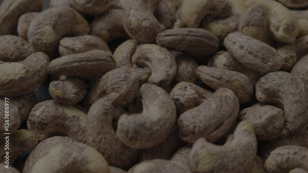 peanuts in shell, Closeup of a cashew nut food 