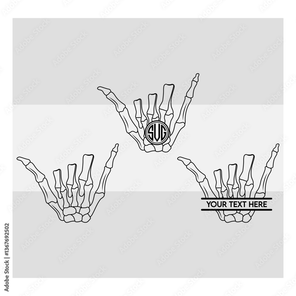 Poster Skeleton Hands SVG, Skeleton Hands, Middle Finger, Rack Hand ...