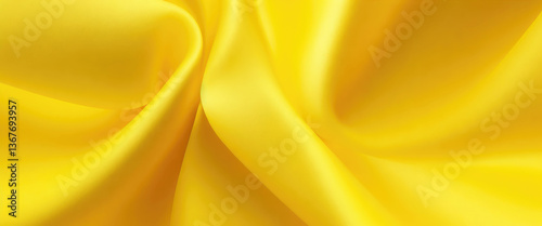 Yellow color silk fabric Abstract background