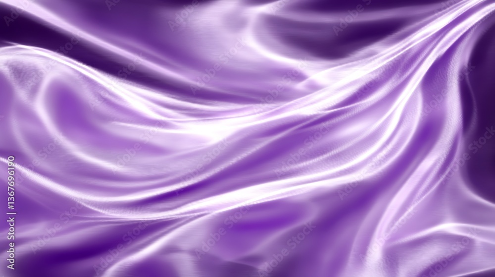 Obraz premium Flowing and lustrous purple silk fabric creating a beautiful visual texture