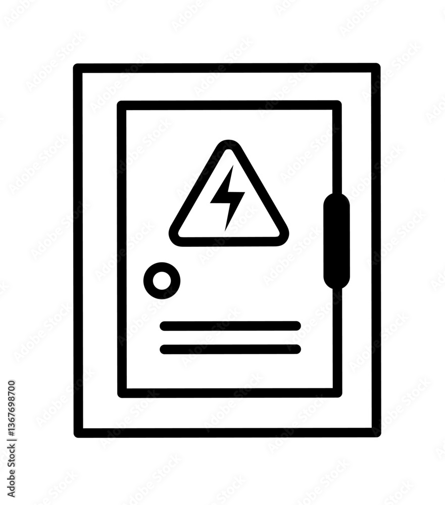 electric panel icon vector on white background electric panel icon vector on white background