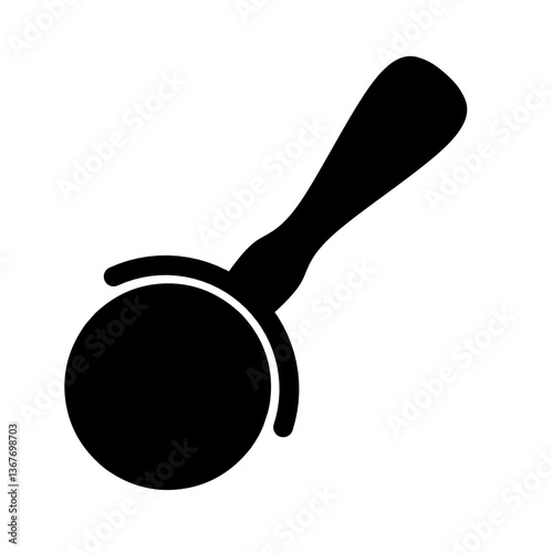 pizza cutter icon vector on white background