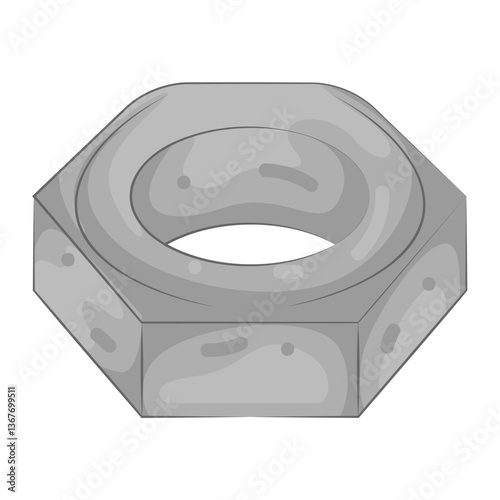 Illustration of metal nut