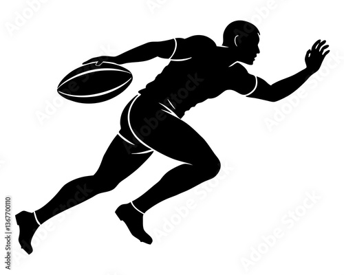 Rugby silhouette vector illustration