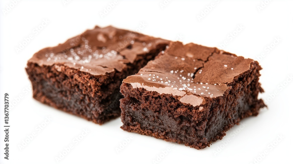 Warm Fudgy Brownie with Crackly Top and Sugar Dusting Warm Fudgy Brownie with Crackly Top and Sugar Dusting