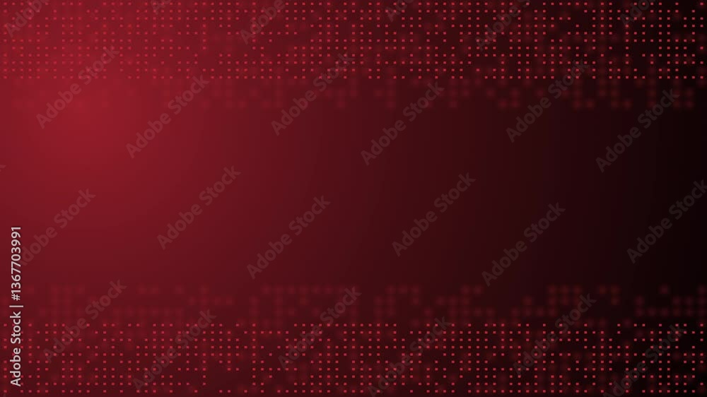red technology background with blinking dots animation 
