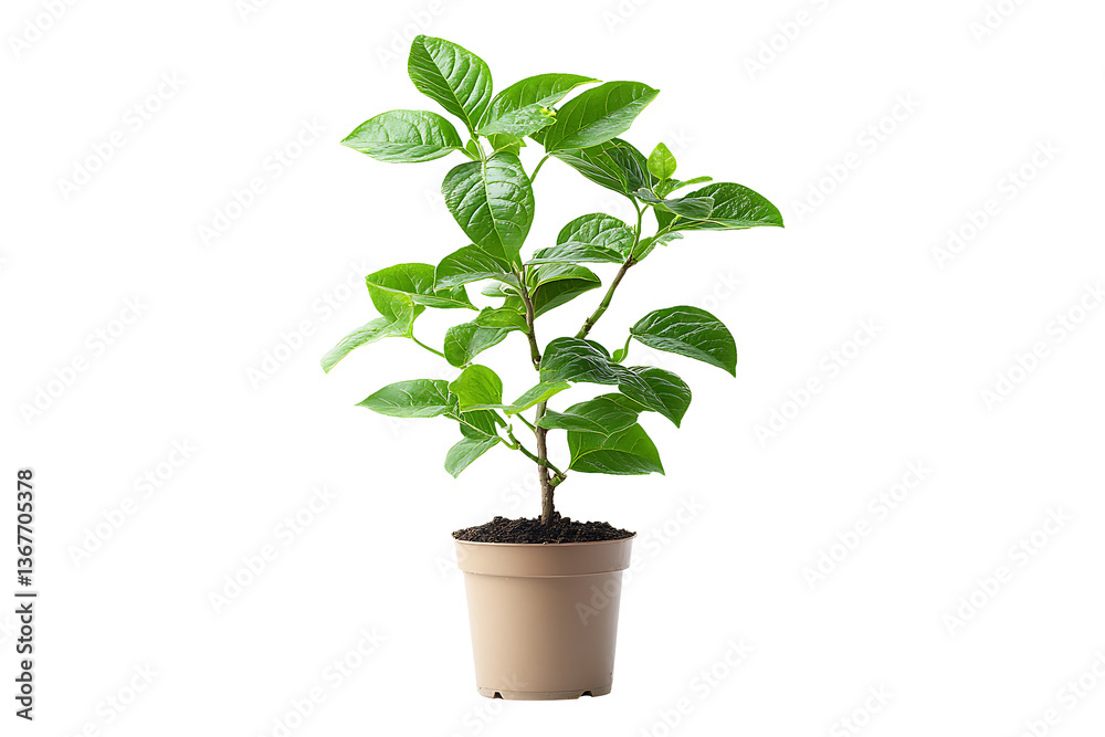 Obraz premium Sarpagandha Plant Isolated on White and Transparent Background PNG Image.