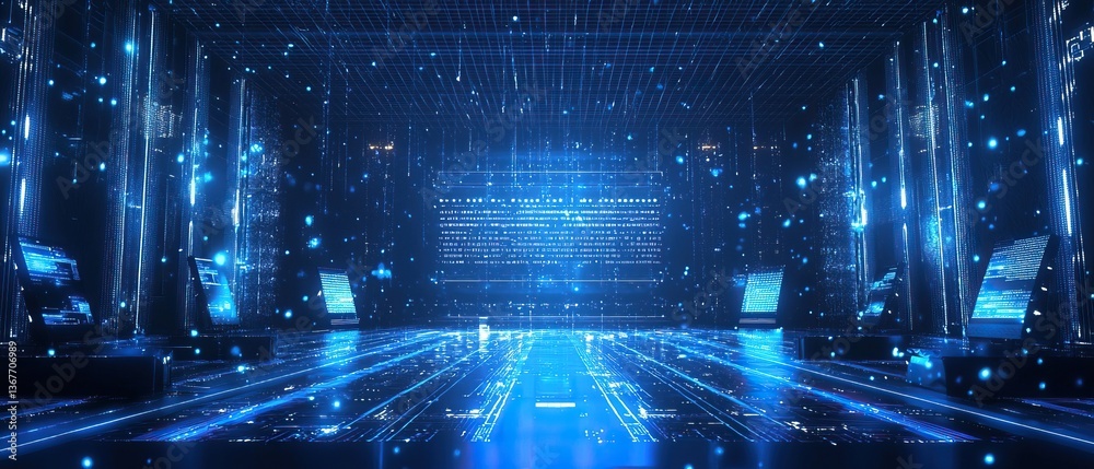 Fototapeta premium Futuristic Data Center