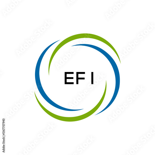 EFI creative minimalist letter logo.