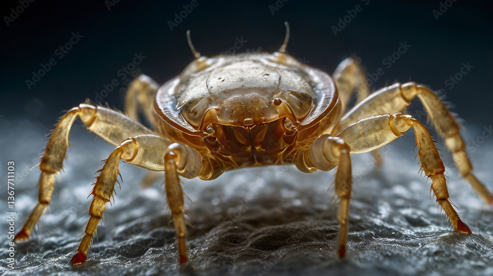 A highly magnified view of a Crab Louse ai A highly magnified view of a Crab Louse ai