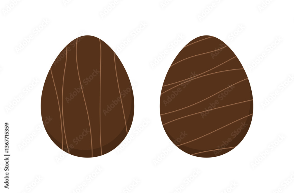 Fototapeta premium Chocolate easter egg set.