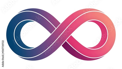 Colorful Infinity Symbol Representing Unity and Endless Possibilities in a Contemporary Design
