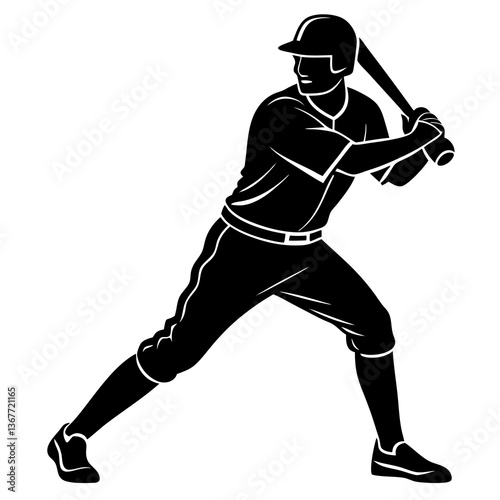 Baseball Player silhouette vector illustration