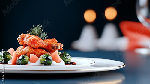 Wallpaper Mural Elegant seafood dish gourmet food presentation Torontodigital.ca