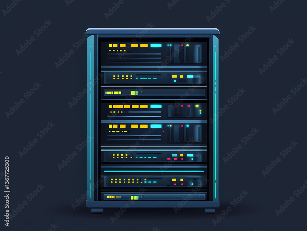 Server rack with structured design Server rack with structured design