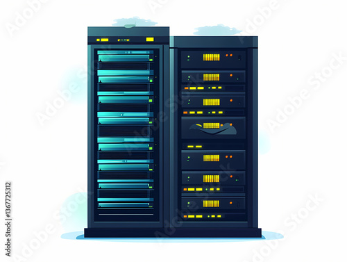 Server rack with structured design