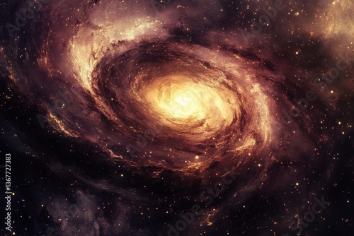 Obraz na płótnie deep maroon nebula swirling with countless stars creating celestial patterns across the cosmic canvas hints of gold dust scattered throughout w salonie