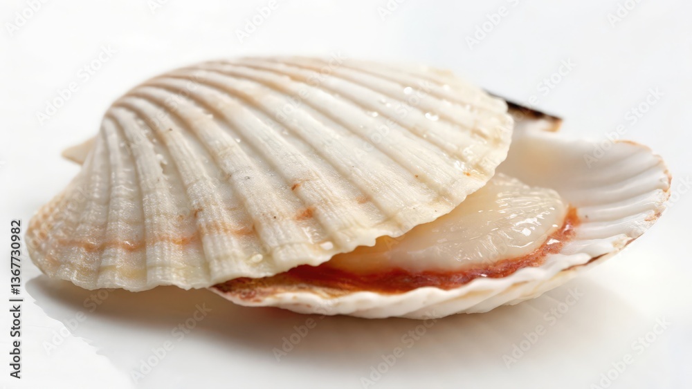 Closed Scallop Shell with Fresh Scallop Inside for Gourmet Seafood Lovers
Closed Scallop Shell with Fresh Scallop Inside for Gourmet Seafood Lovers