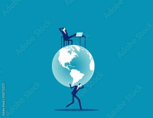 The Exploited Poor Carries the World, the Rich and the Exploiter on their Back