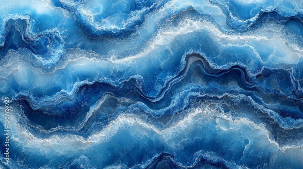 Abstract Blue Agate Geode Pattern Abstract Blue Agate Geode Pattern