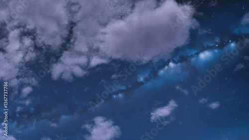 clouds in the night sky.