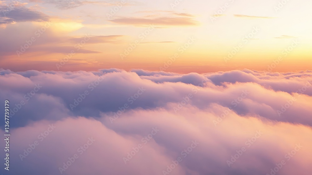 A misty dawn sky with fluffy clouds floating like cotton, a soft pastel sunrise, a gentle and relaxing atmosphere. A misty dawn sky with fluffy clouds floating like cotton, a soft pastel sunrise, a gentle and relaxing atmosphere.
