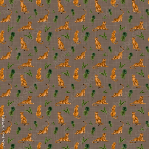 Photography Leopard Tropics Pattern collection