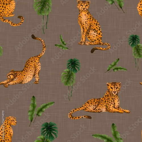 Photography Leopard Tropics Pattern collection
