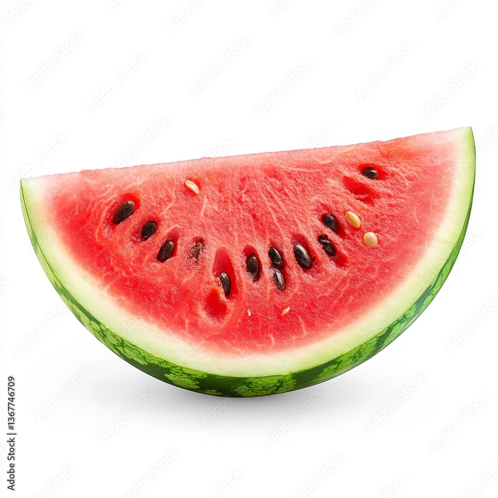 Watermelon slice on white background Watermelon slice on white background