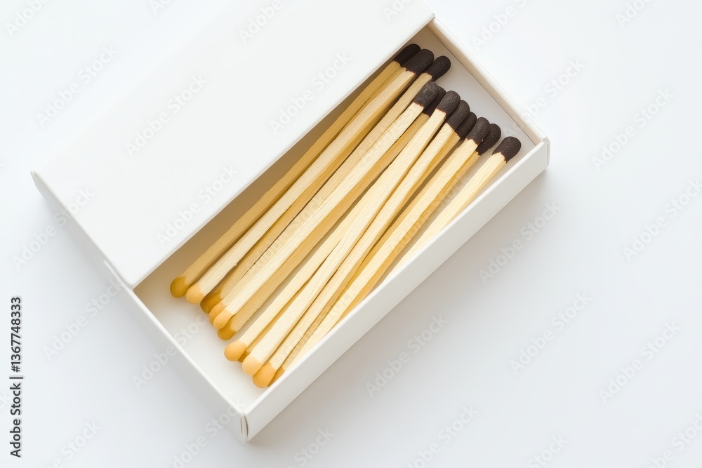 White matchbox with matches (1) White matchbox with matches (1)