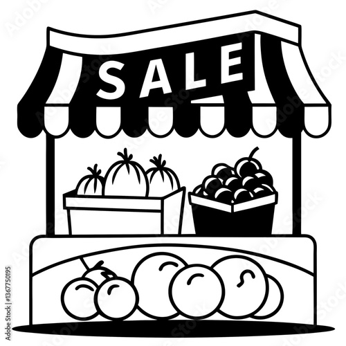 Fruit Stand Displaying Fresh Produce for Sale  