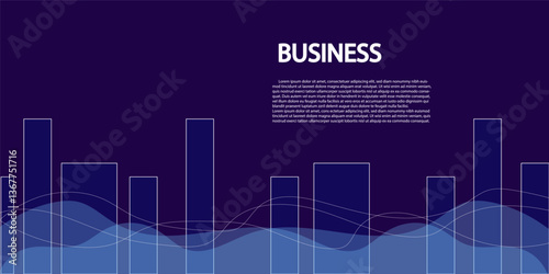 Blue Business digital background, technology, abstract cyber nano communication, minimal background, innovation future tech data, internet network connection, Ai big data, white, square, wave, box
