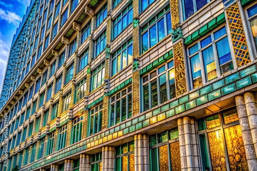 Macro Detail of London's International Maritime Organization Building Exterior - UN Headquarters