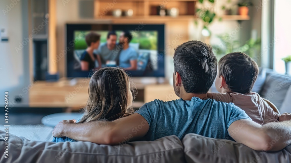 A family gathered around a smart TV, enjoying a seamless streaming experience with broadband internet connectivity. A family gathered around a smart TV, enjoying a seamless streaming experience with broadband internet connectivity.