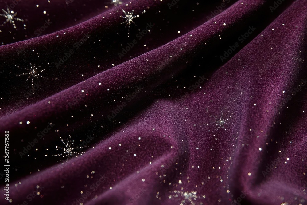 diamond dust scattered on deep purple velvet creating constellationlike patterns in dramatic lighting