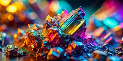 Macro Photography of Lawrencium Metal - Rare Earth Element Close-Up