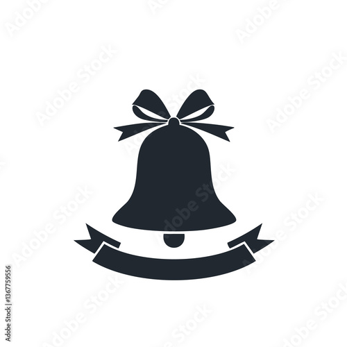 christmas bells with red ribbon